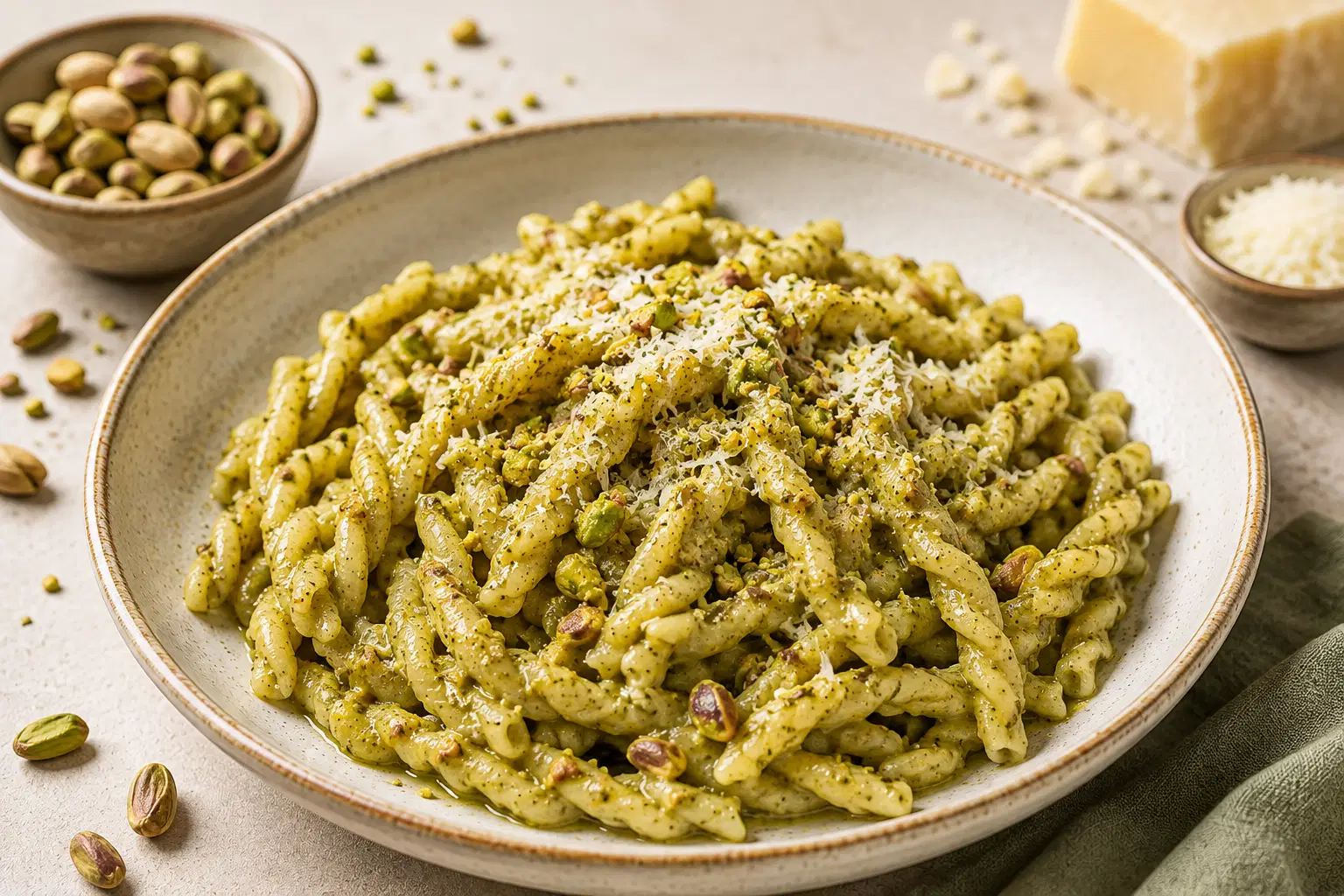 Busiate al pesto di pistacchio e pecorino-org