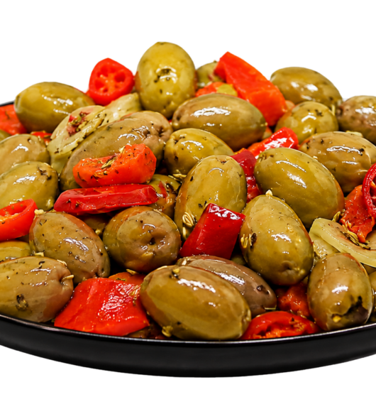 Olive Verdi Condite alla Siciliana con Giardiniera